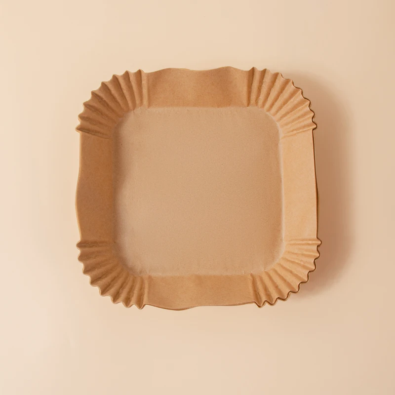 16/20/23cm non-stick food grade disposable 7.9inch 100pcs 120 pcs air fryer disposable paper liner square 9 inch