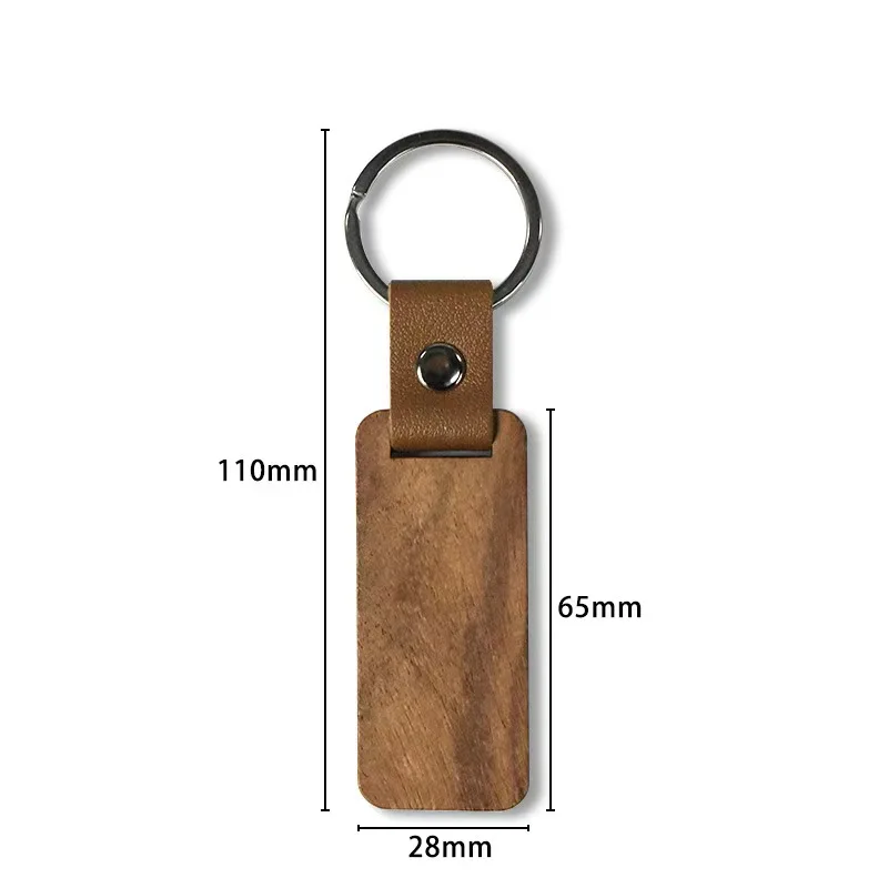 Qiuhan Wooden Keychain Blank Wood Keychains For Personalized DIY Crafts For DIY Key Chains, Christmas