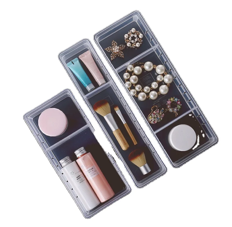 Wholesale Multifunctional Clear Plastic Desk Drawer Divider Organizer