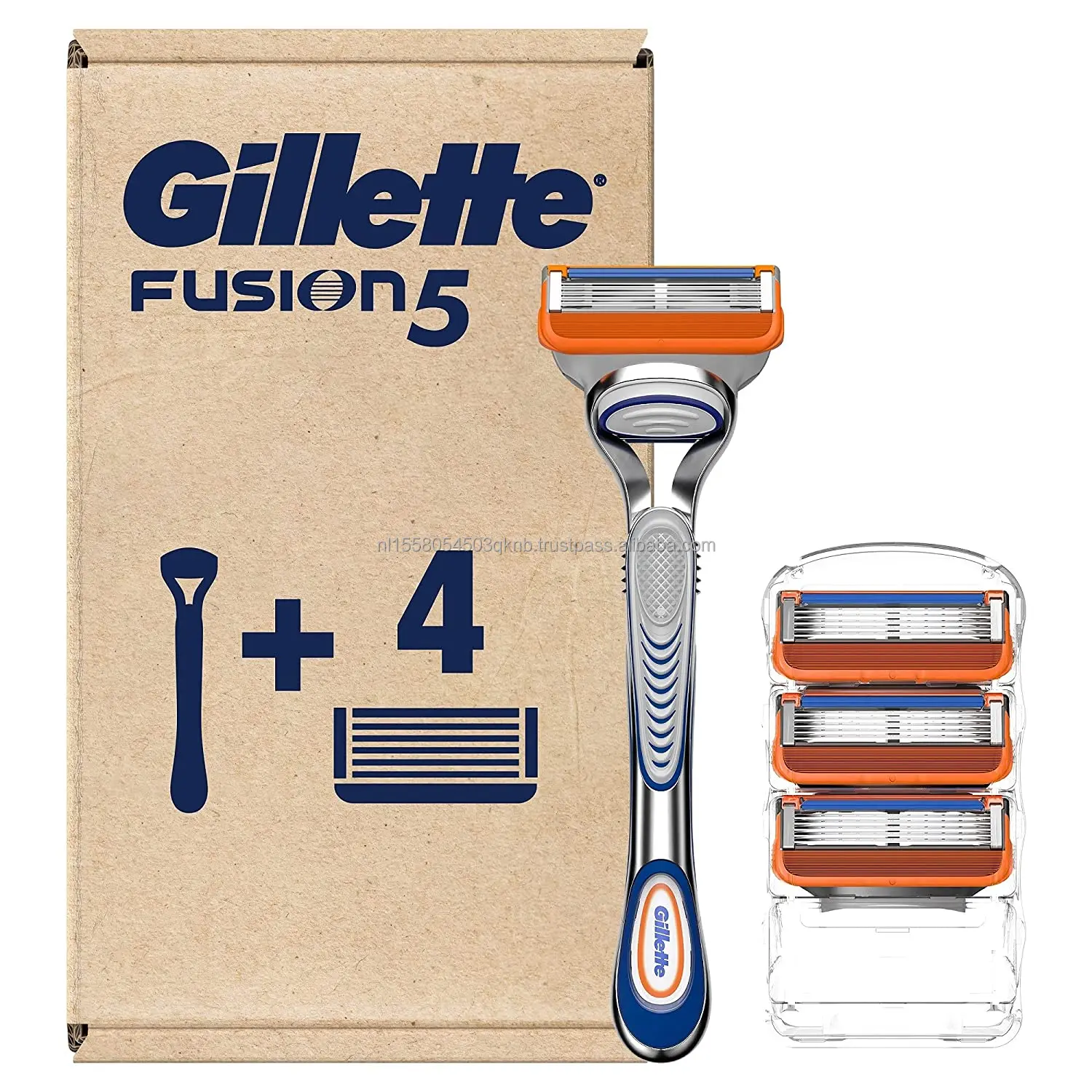 Gillette Fusion 5 and Mach 3 Razors Effective Before After Shaving Tool, Pack of 24 Razor Blade Refills with Precision Trimmer
