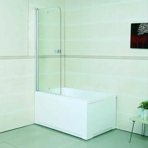 KMRY Hot Sale Tempered Glass Folding Shower Screen Bathroom Glass Bath Panel Shower Screen