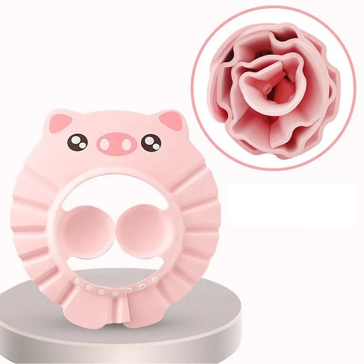 Adjustable Soft Baby Children Shampoo bathing caps Head Shower Hat silicone baby shower cap