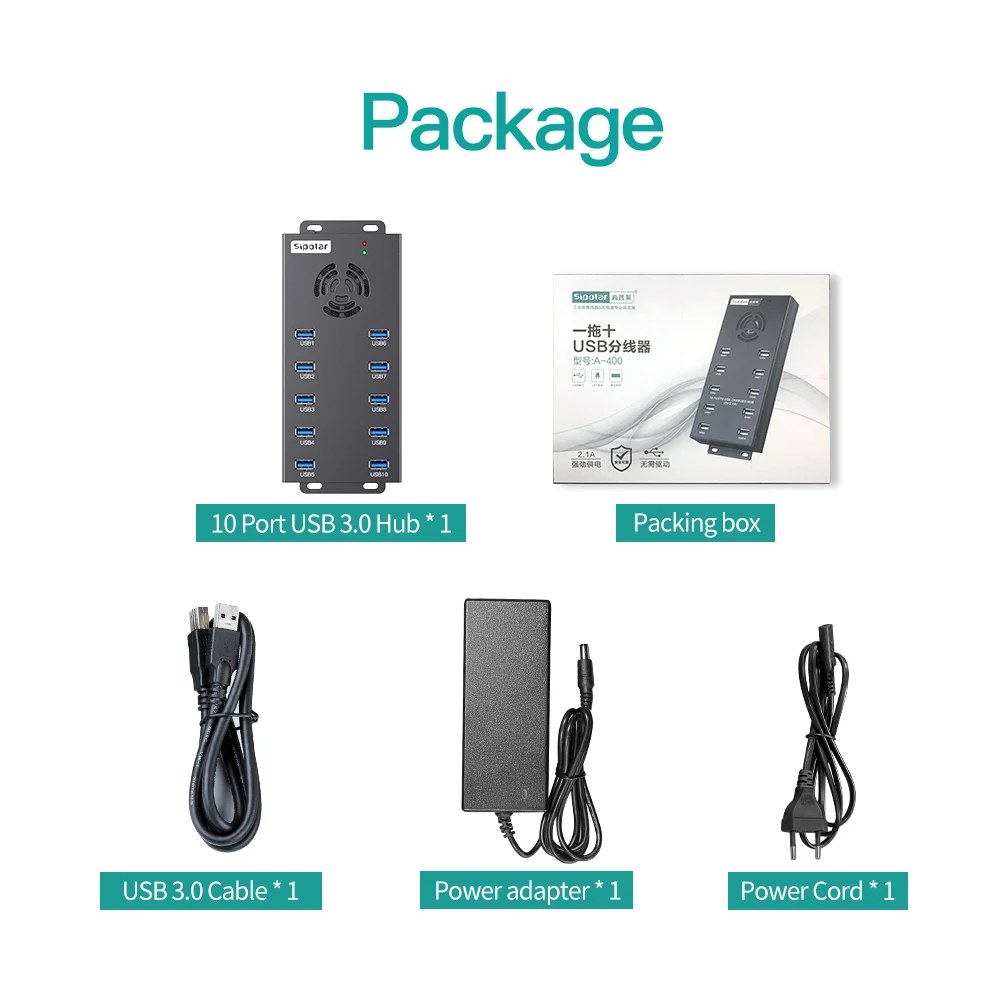 Sipolar A423 топ продаж оптовая продажа с фабрики 120 Вт 10 портов usb-концентратор