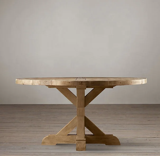 french reclaimed  elm oak  wood   rustic dining table designs