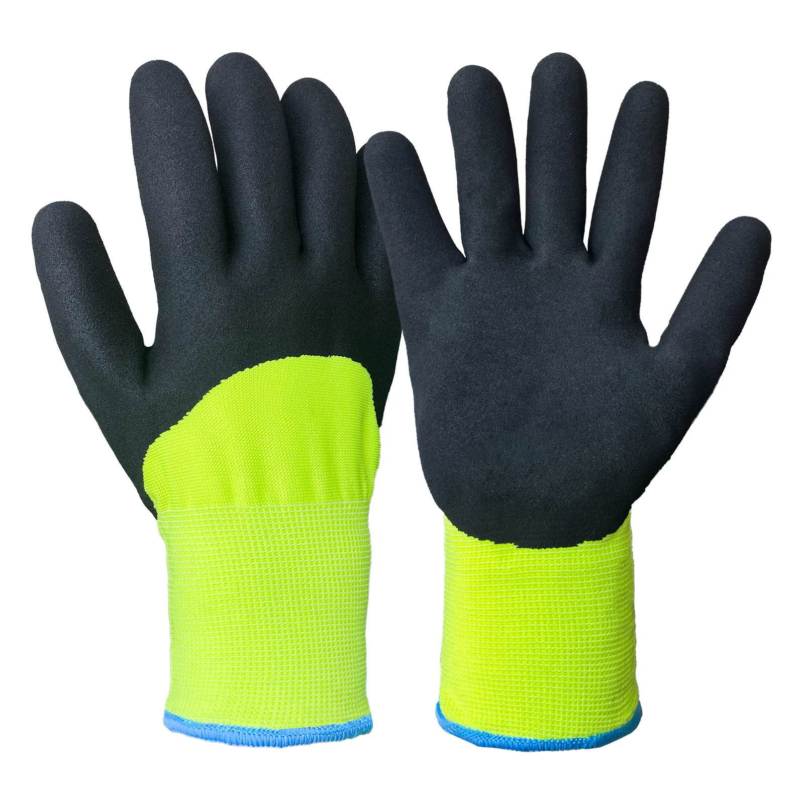 13G Double ply Gardening Safety Gloves Latex Foam Coated Protective Winter Work Gloves for Industrial Work