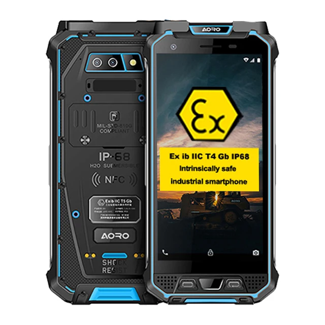 Ip68 Android smartphone VHF/UHF Radio a prueba de explosion Exib IIC T4 Atex Radio walkie-talkie atex cnex atex walkie talkie