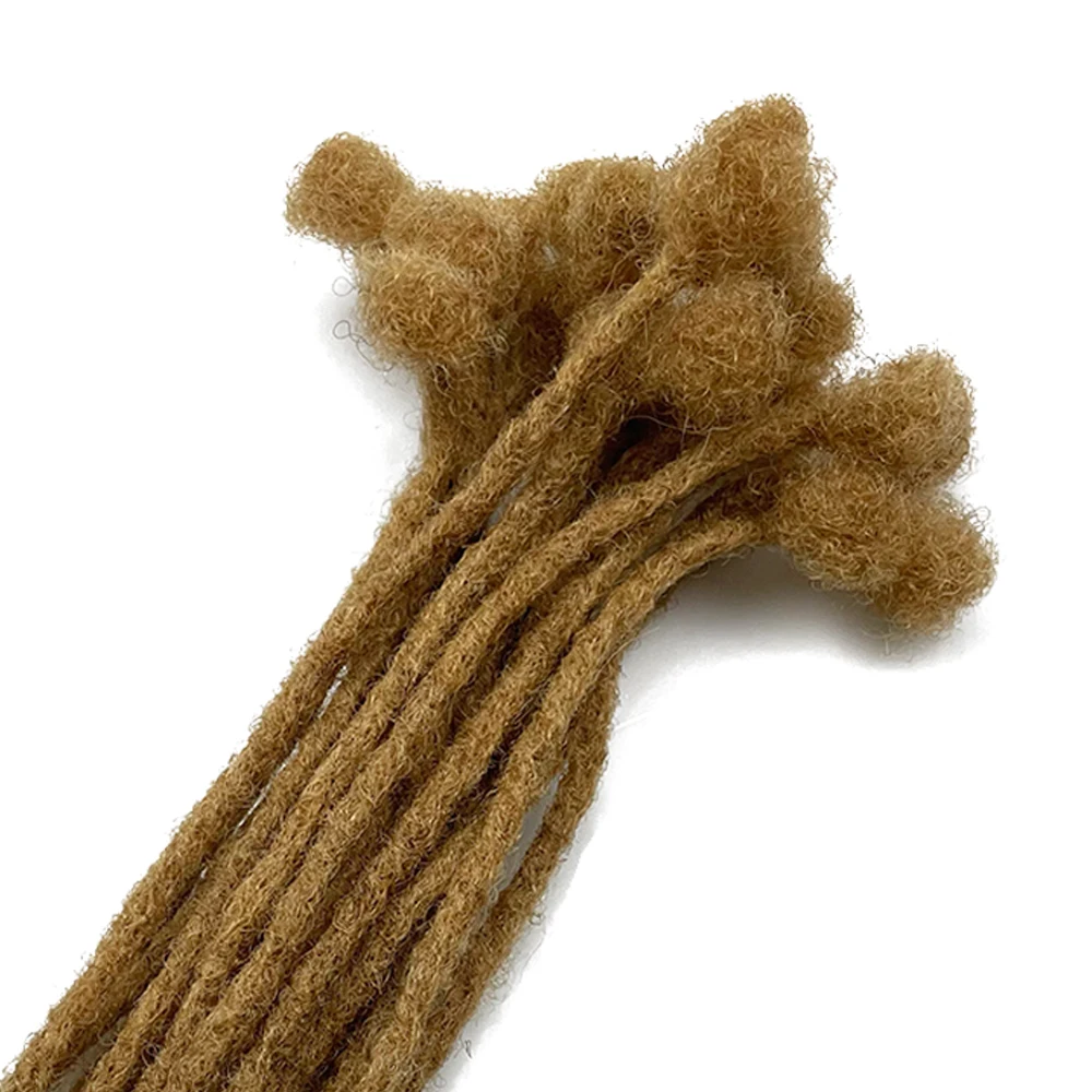 Whosale Boho Loc Extension Human Hair Dreadlocks Extensions Full Handmade 100% Human Hair Extensions #27 Honey Blonde