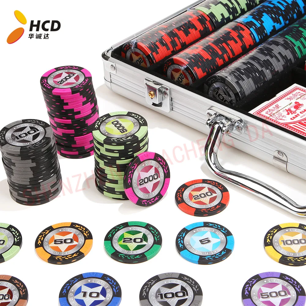 Premium Quality 40mm Poker Chips Custom Logo Clay Material for Home or Professional Use