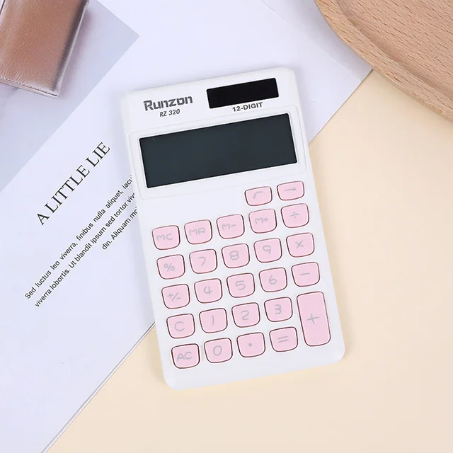 Solar Gift mini Calculator Student Finance Accounting Candy 12-Digit Desktop Gift Office School Kawaii Calculator