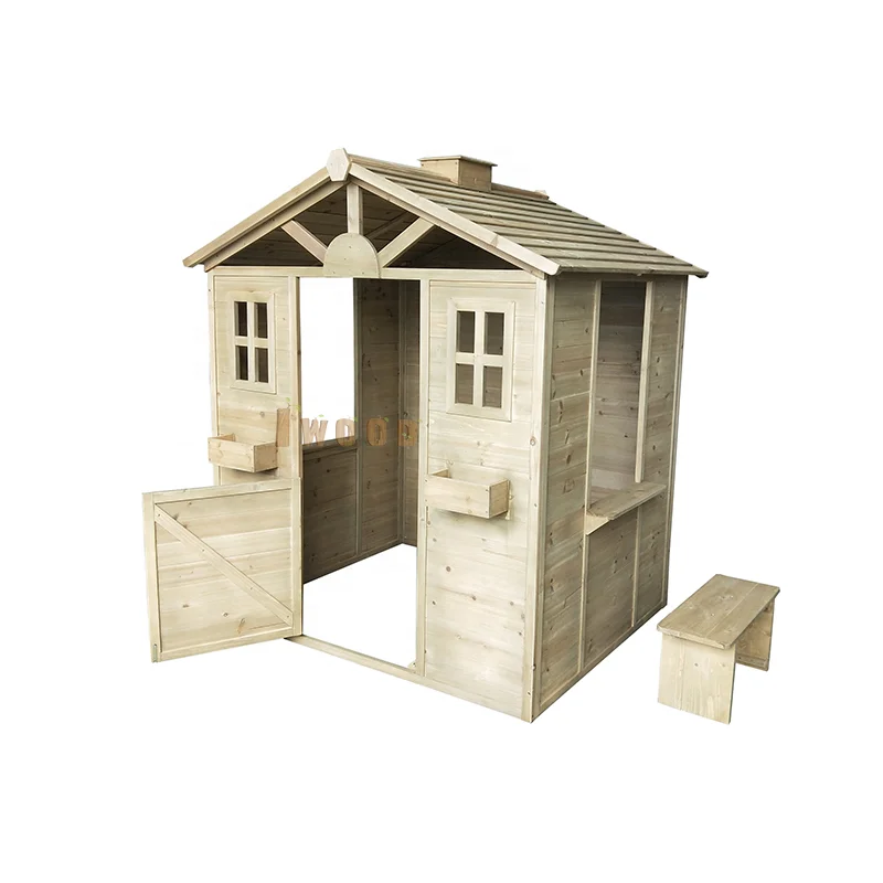 Discovery Sweetwater All Cedar Wooden Playhouse Children wooden playhouse with wide window