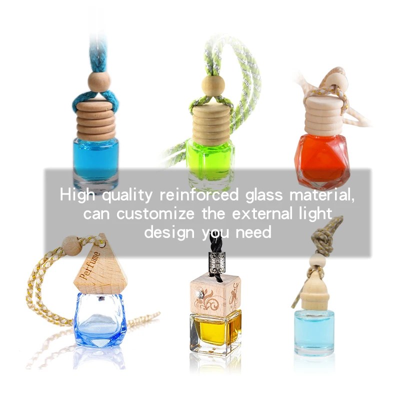 Wooden cap glass bottle cup coffee refresh eco-friendly perfume car scent hanging bag perfume fragrance air freshener