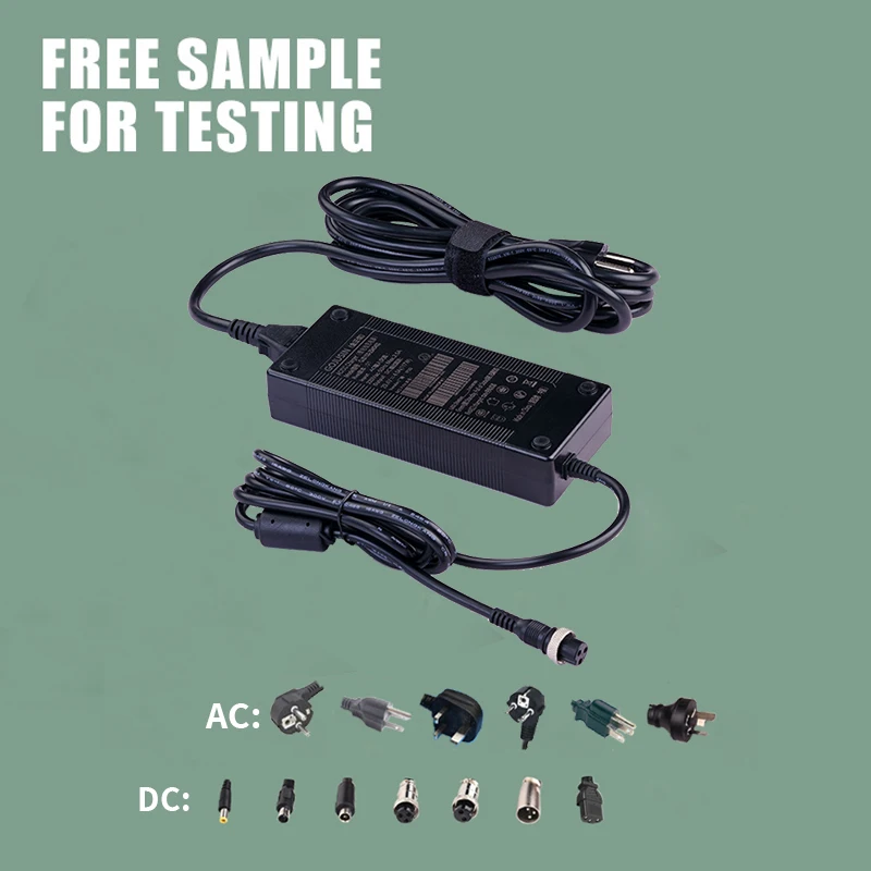 Intelligent lithium li-ion charger 12.6v 16.8v 25.2v 42v 54.6v 58.8v 84v 1a 2a 3a 4a 5a battery pack charger with led indicator