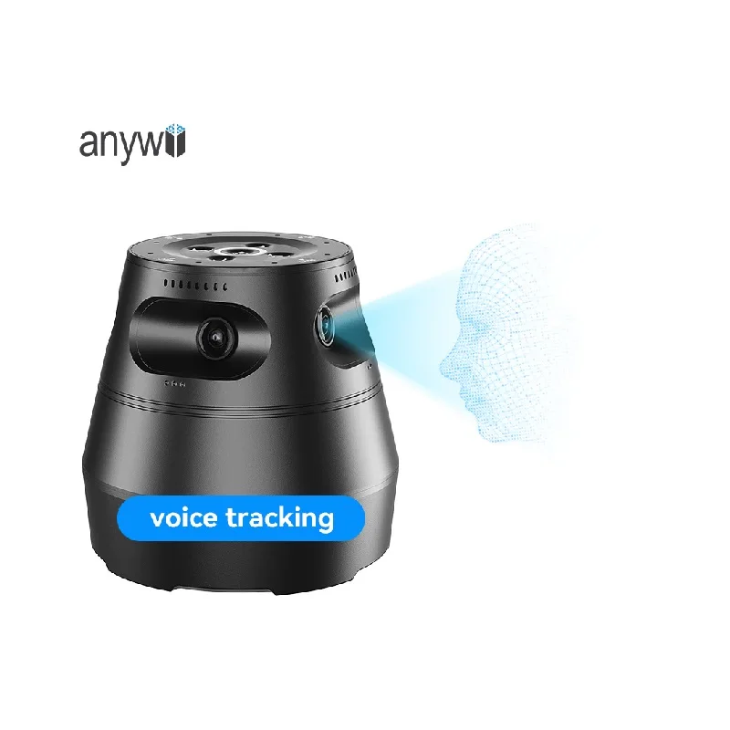 Anywii 360 Panoramic Intelligent Audio Video Conference Device Voice source tracking Video Conference Camera for Record meeting