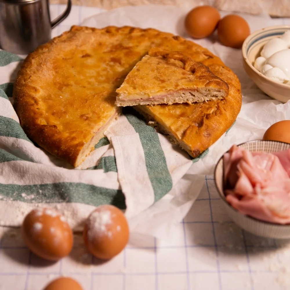 Готовый полумягкий хлеб Mozzarella и кипяченый ветчиной 32 см Сделано в Италии для ресторанов отелей уличной пищи гостиниц