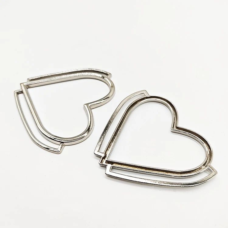 Customized Designer Metal Lightweight Swimwear Bra Connector Buckle Hollow Heart Ring Bikini Buckle Underwear Buckle For Women