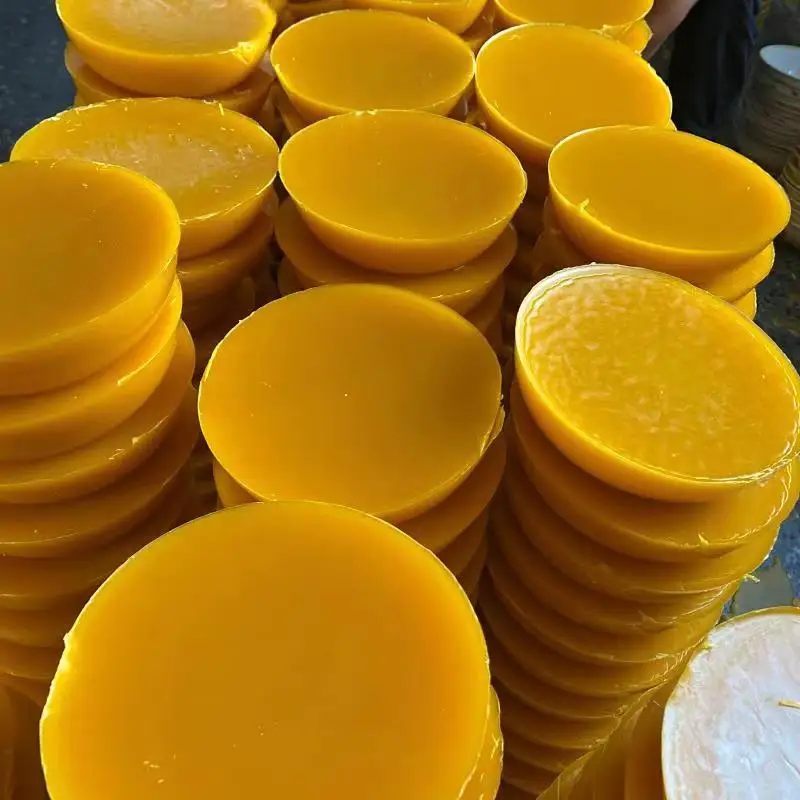 Пищевой блок сыпучих гранул органический пчелиный воск белый желтый