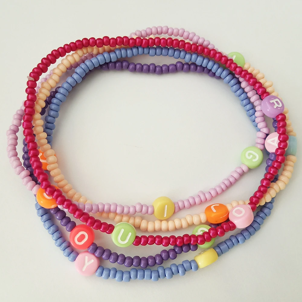  Liberty Gifts new fashion hand crafts heart shape elastic wrap bracelet bohemian girls summer wrist decoration