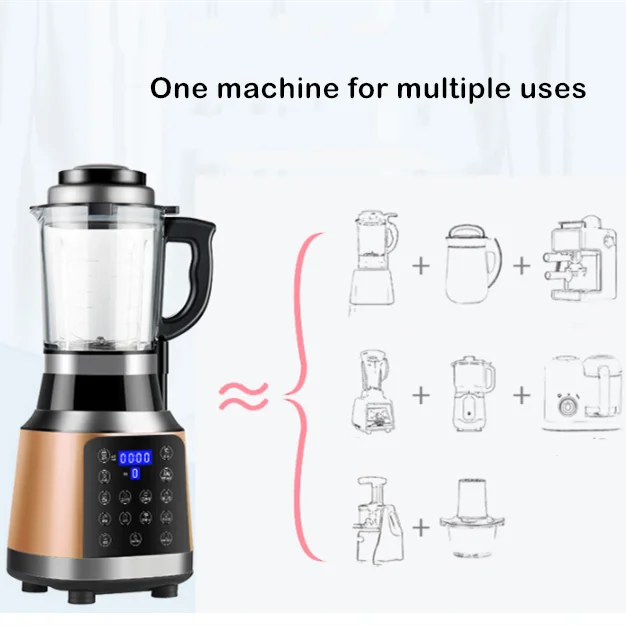 Portable 1400W Kitchen Blender and Juicer 220V 110V Home Appliances with Glass Container Electric for Household Use