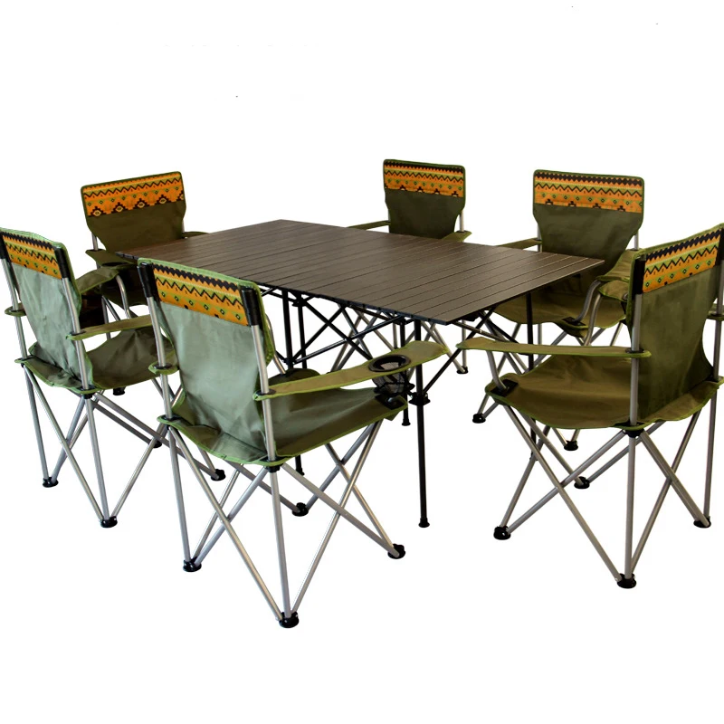 Алюминиевый Сплав Горный открытый складной стол портативный Кемпинг Пикник обеденный стол со стулом
