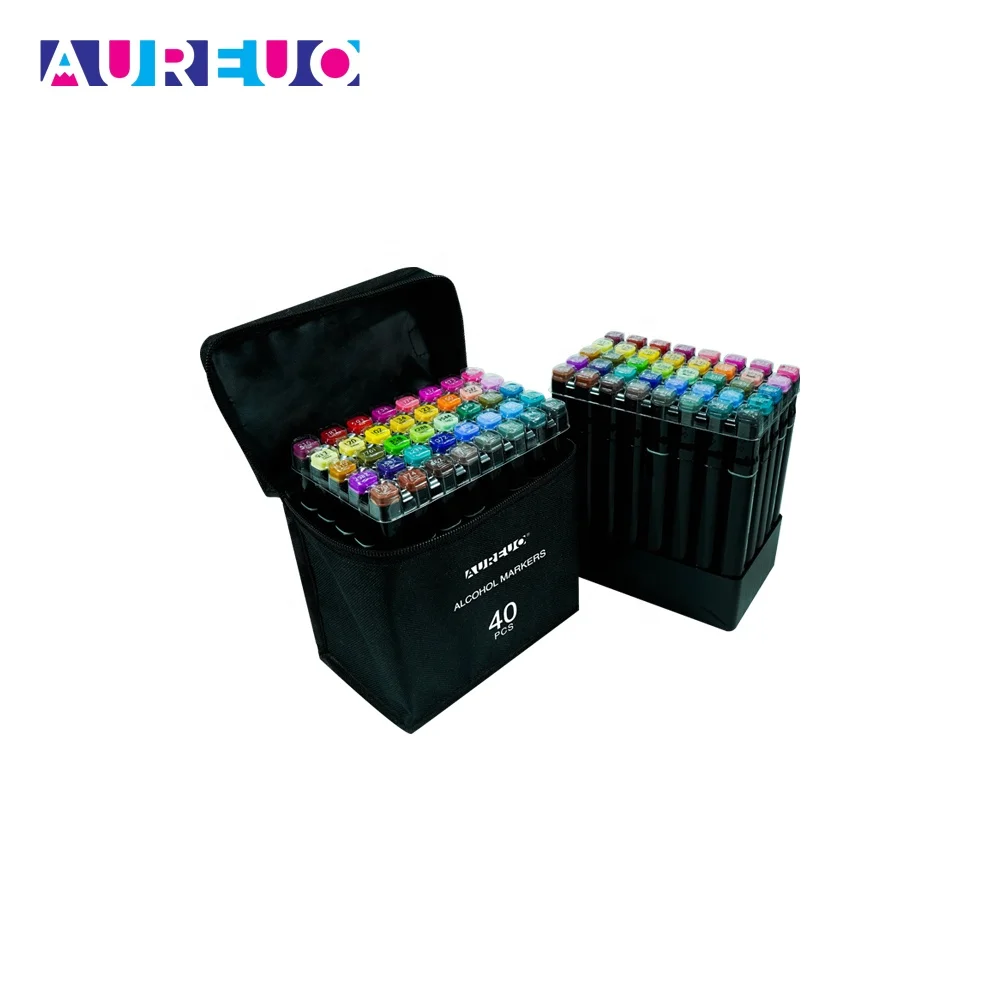 Набор фломастеров на спиртовой основе, 2/6 мм, 40 цветов