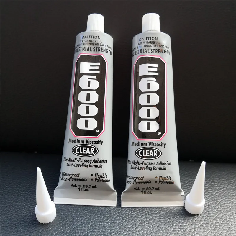 E6000 Aluminum Tube Drill Spotting Glue Highly Adhesive Metal Plastic Leather Cloth Shoes Clothes DIY E6000 110ML 29.7ML