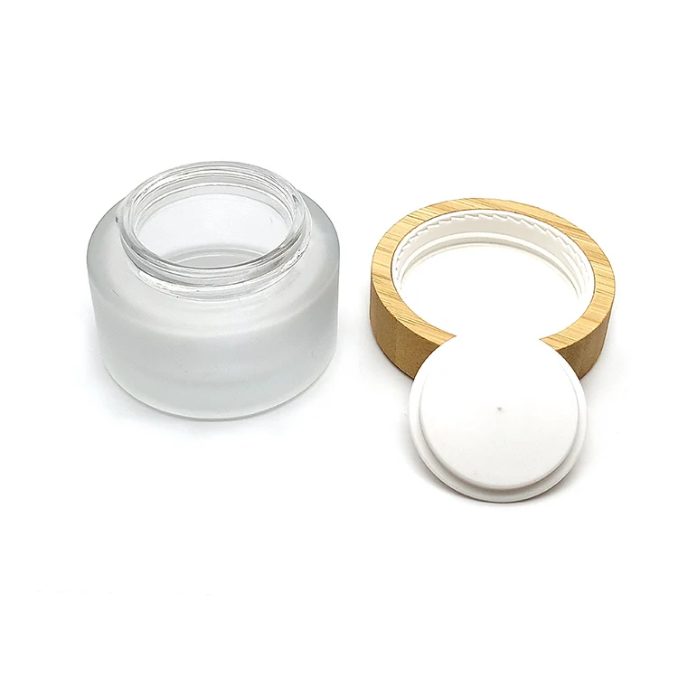 Hot sale low price high quality glass face cream frosted cosmetic cream jar