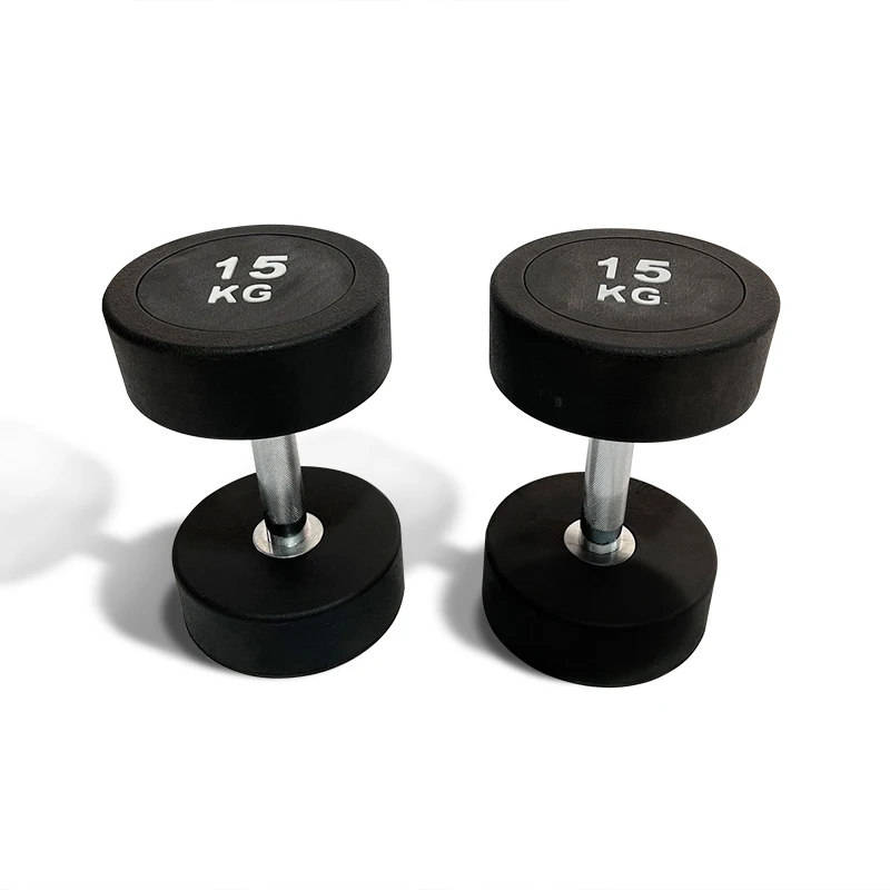 Commercial mancuernas hanteln PU dumbbell urethane round head free weights fitness equipment home gym dumbbells kg lbs