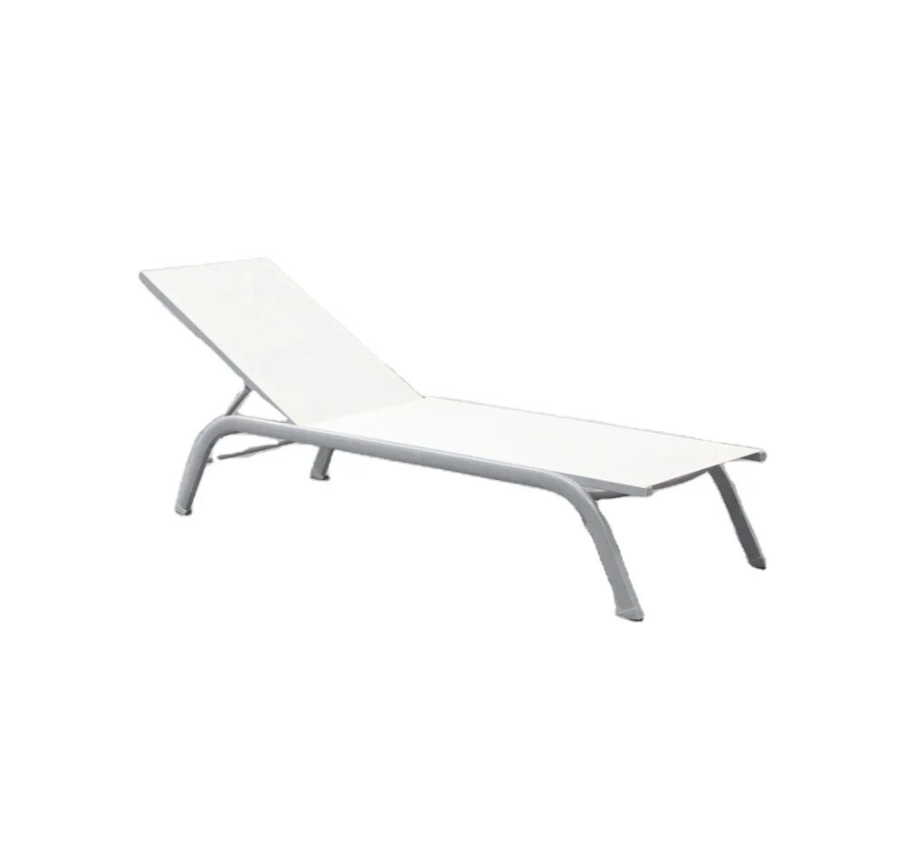 Beach swimming pool sunbed aluminum mesh sun lounger