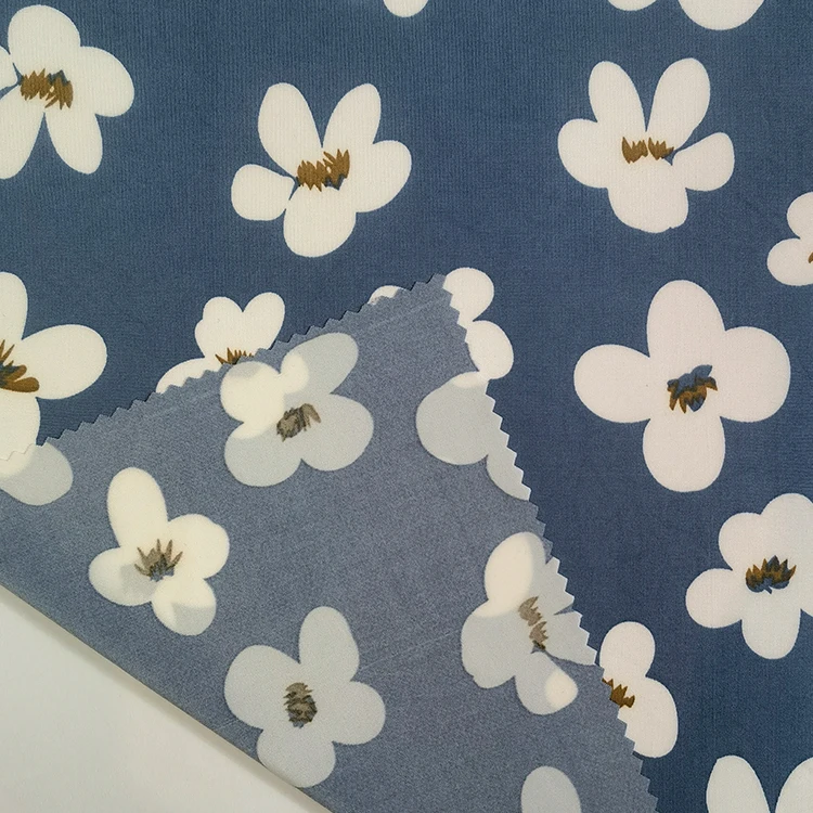 Custom imitation nylon 170gsm filament floral print polyester spandex  4 way stretch fabric for sport t-shirt,garment