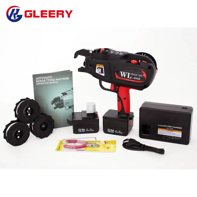 Gleery Automatic RB395 rebar tying tool,rebar tier,rebar binding machine with 9.6v Ni-mh battery