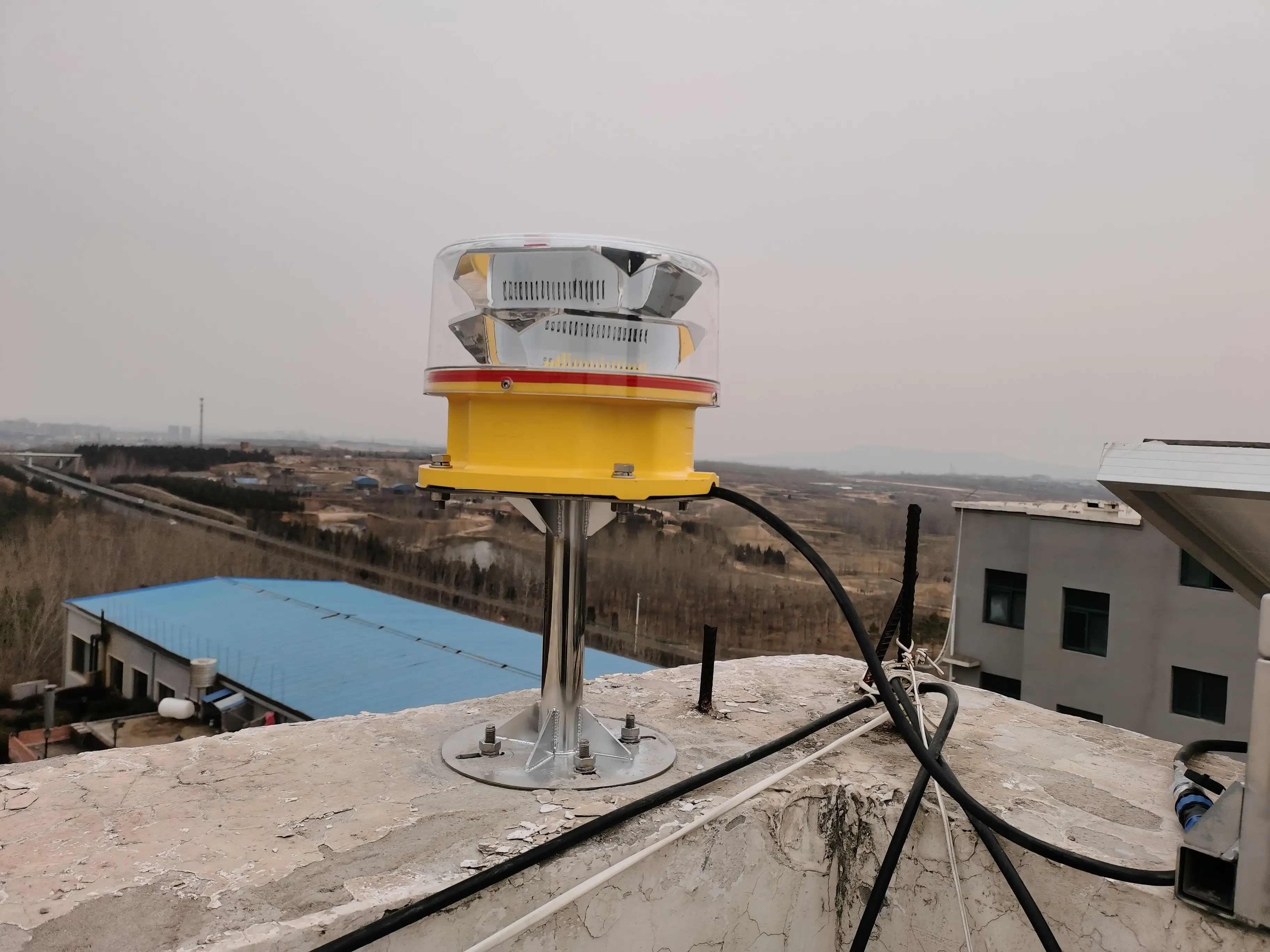 Tower marking light ICAO FAA L864/865 Medium intensity type A white flashing GPS synchronization aviation obstruction Light