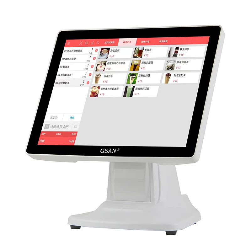 Wholesale White Oem Pos Displays Stand Capacitive Lcd Touch Screen Pos 15 Inch Monitor