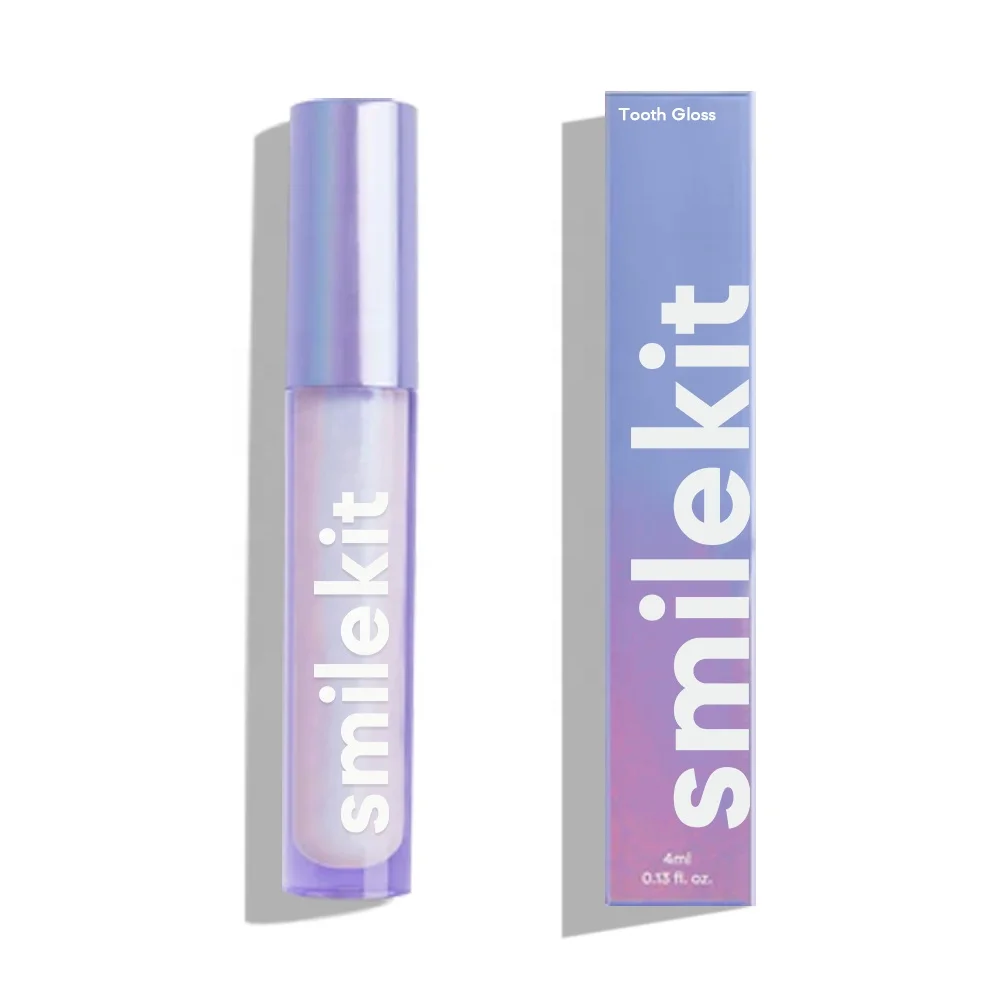 Private Label Wholesale Tooth Brighten Stick Purple Teeth Whitening Gloss Instant Whitening Wand