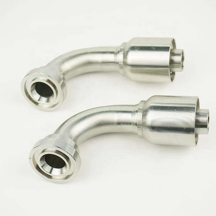87691-RW Bend SAE Hydraulic Flange Hose Fitting with 6000PSI High Pressure