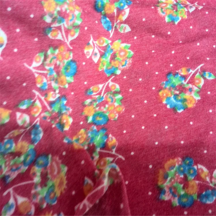 Printed Bamboo Elastic Jersey Knit Fabric