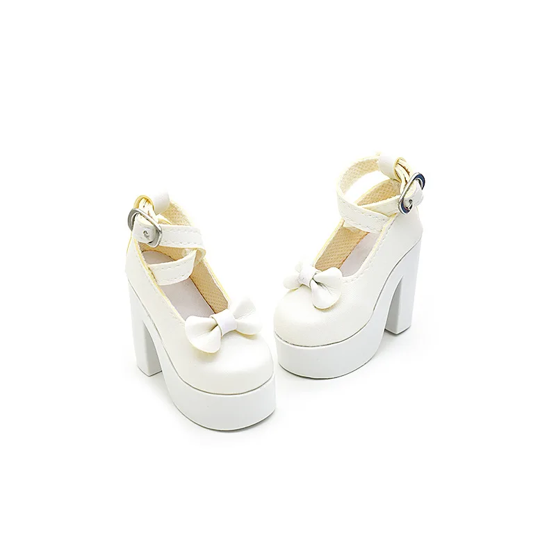 7 cm White High Heels Shoes fit 60cm BJD Doll Toy for 1/3 Mini Doll Shoes BJD Accessories gift