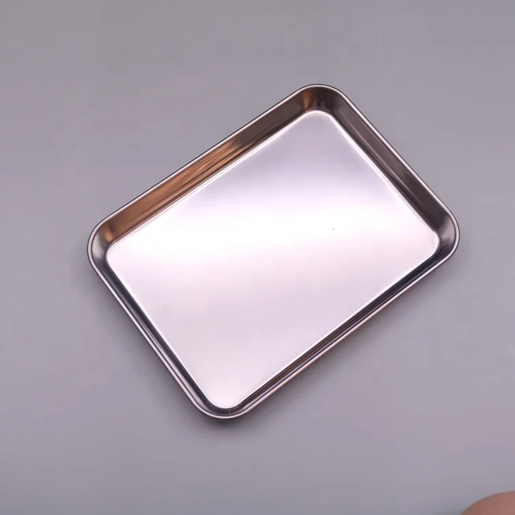 Wholesale custom logo hotel buffet stainless steel metal serving fppd food tray