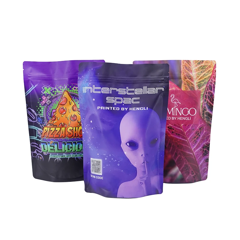Custom Logo Packaging 1oz 28g / 7 gram / 4x5 inch 3.5 g Zip Lock Pouch Edible Cookie Smell Proof Zipper Mylar Plastic Bag