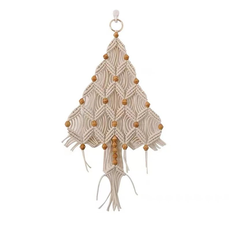 Wholesale DIY Macrame Christmas Macrame Kit for Beginners Christmas Tree Hanging Ornaments for Holiday Wall Hanging