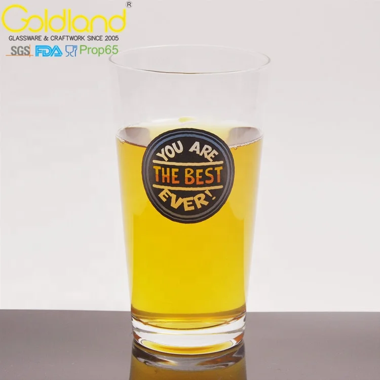 American pint beer glass pub pint glass stacking glass tumbler 16oz