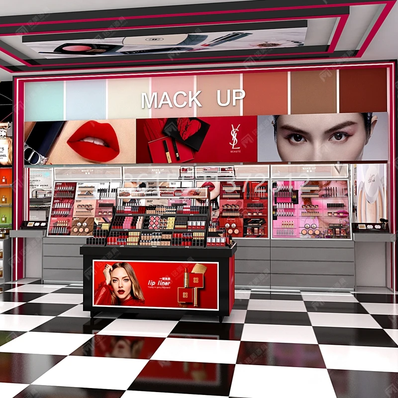 Beauty salon shelves Cosmetics display Makeup cabinet Lipstick stand holder Beauty Cosmetics Perfume store shelf