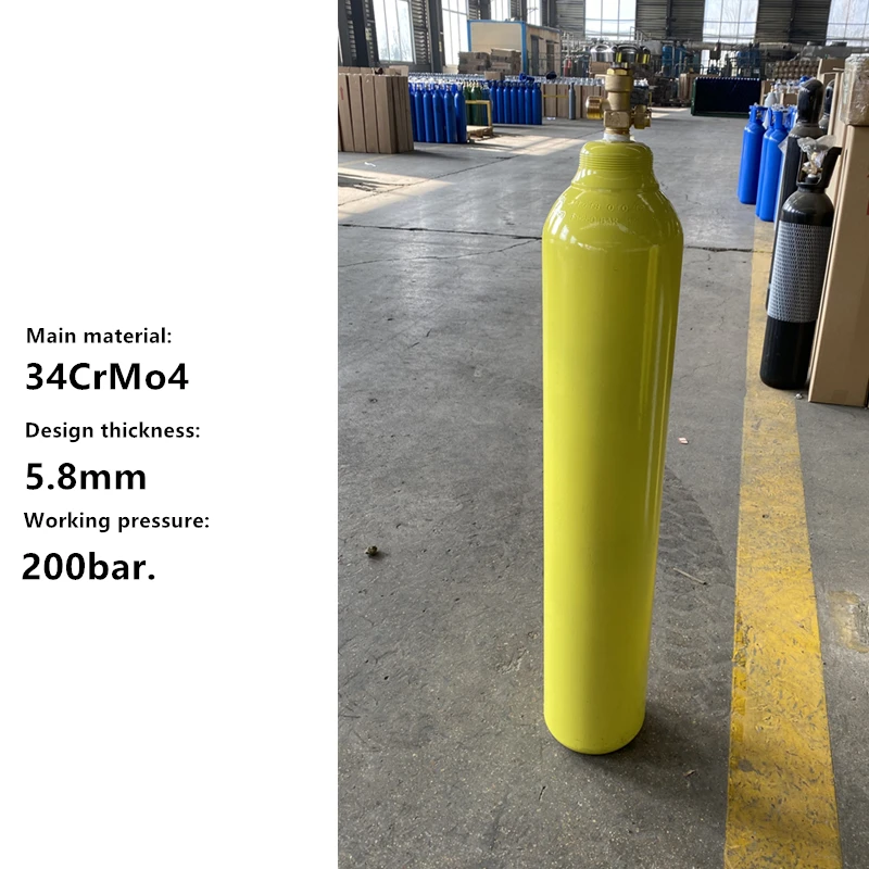 China Manufacturers Wholesale 40l 44.5kg High Pressure Oxygen Gas Cylinder Medical Oxygen Tank