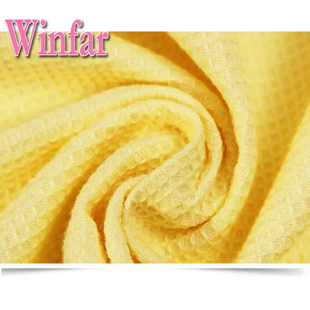 plain jersey polyester cotton elastane waffle knitted fabric polyester