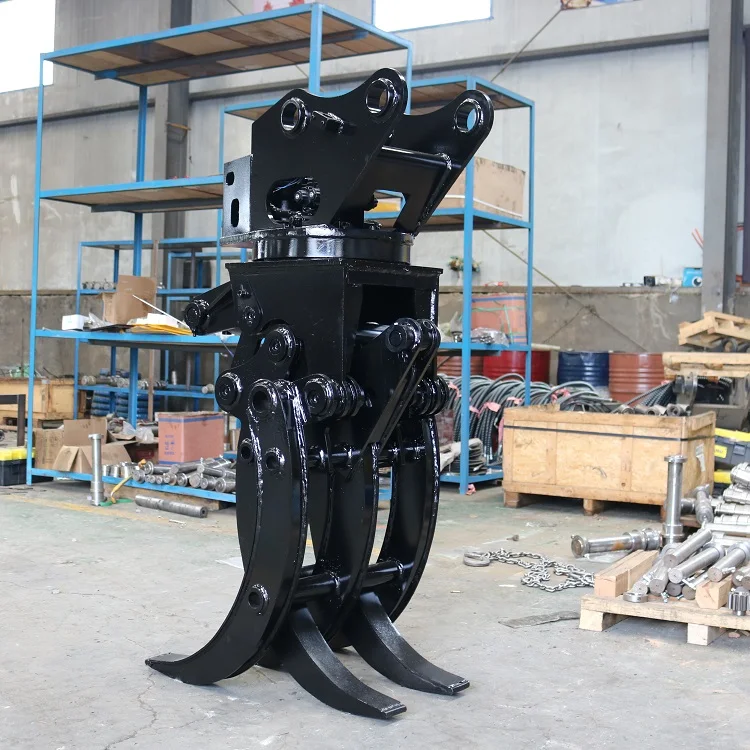 Sunward Swe235e-3 Mini Wheel Excavator Stone Grapple in Factory