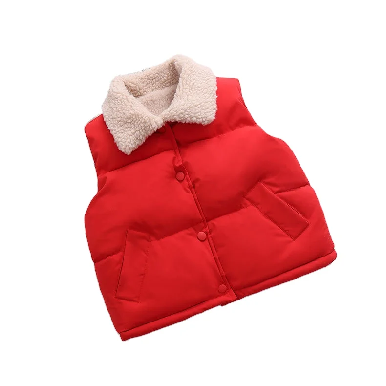 Детский пуховой жилет на осень и зиму, новый вельветовый тонкий жилет на 90 градусов в национальном стандарте для мальчиков и девочек, детский воротник