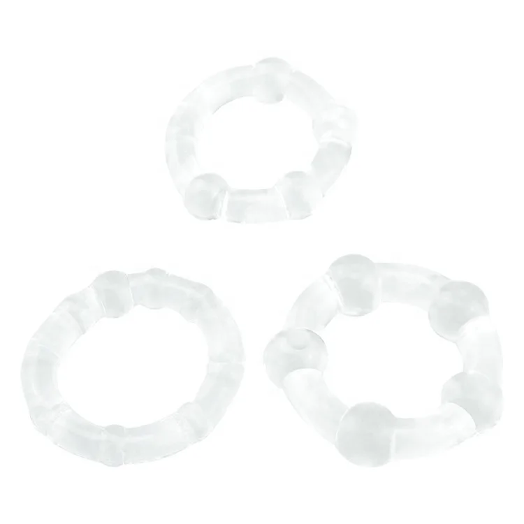 Adult products Crystal Penis Rings Delay Ejaculation Cockring For Men 3-Pack Cock Ring