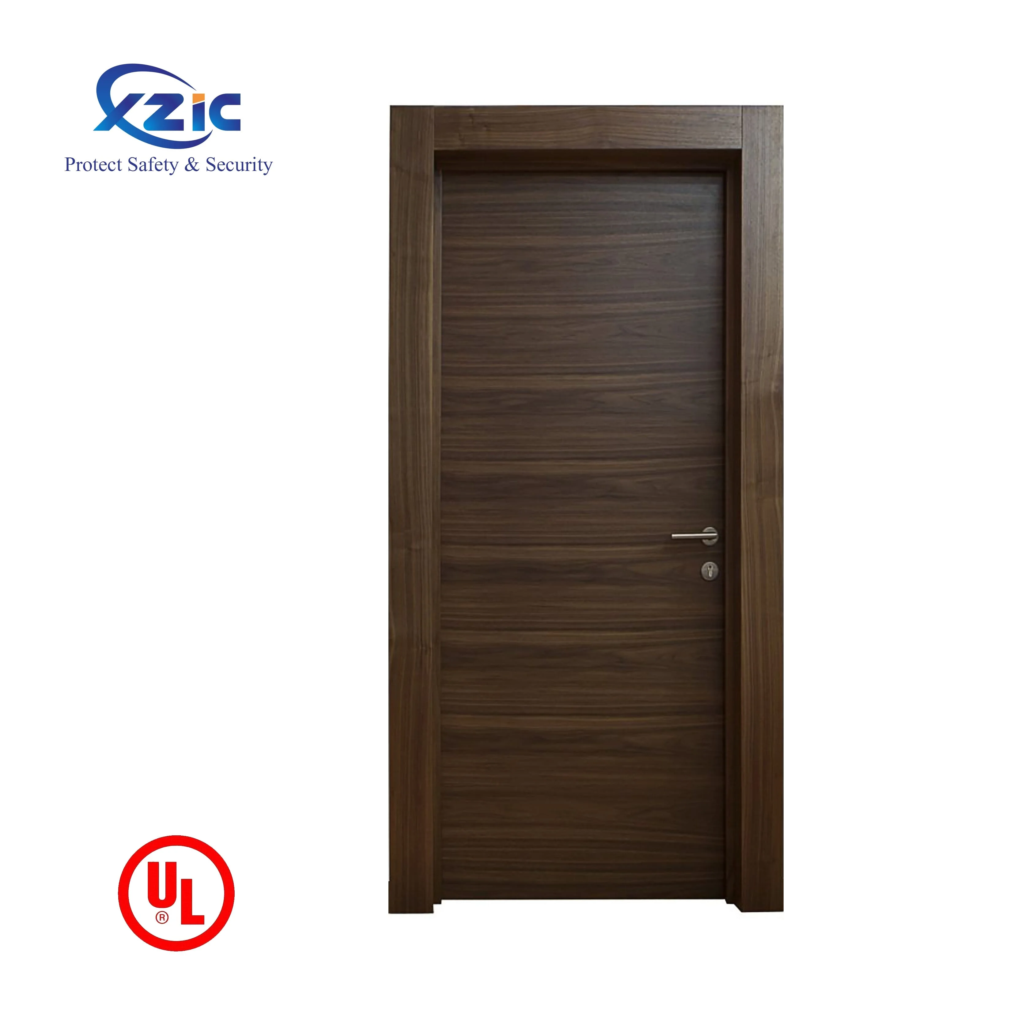 Natural veneer hotel fire rated interior doors fire rated door ul listed fire proof wood door