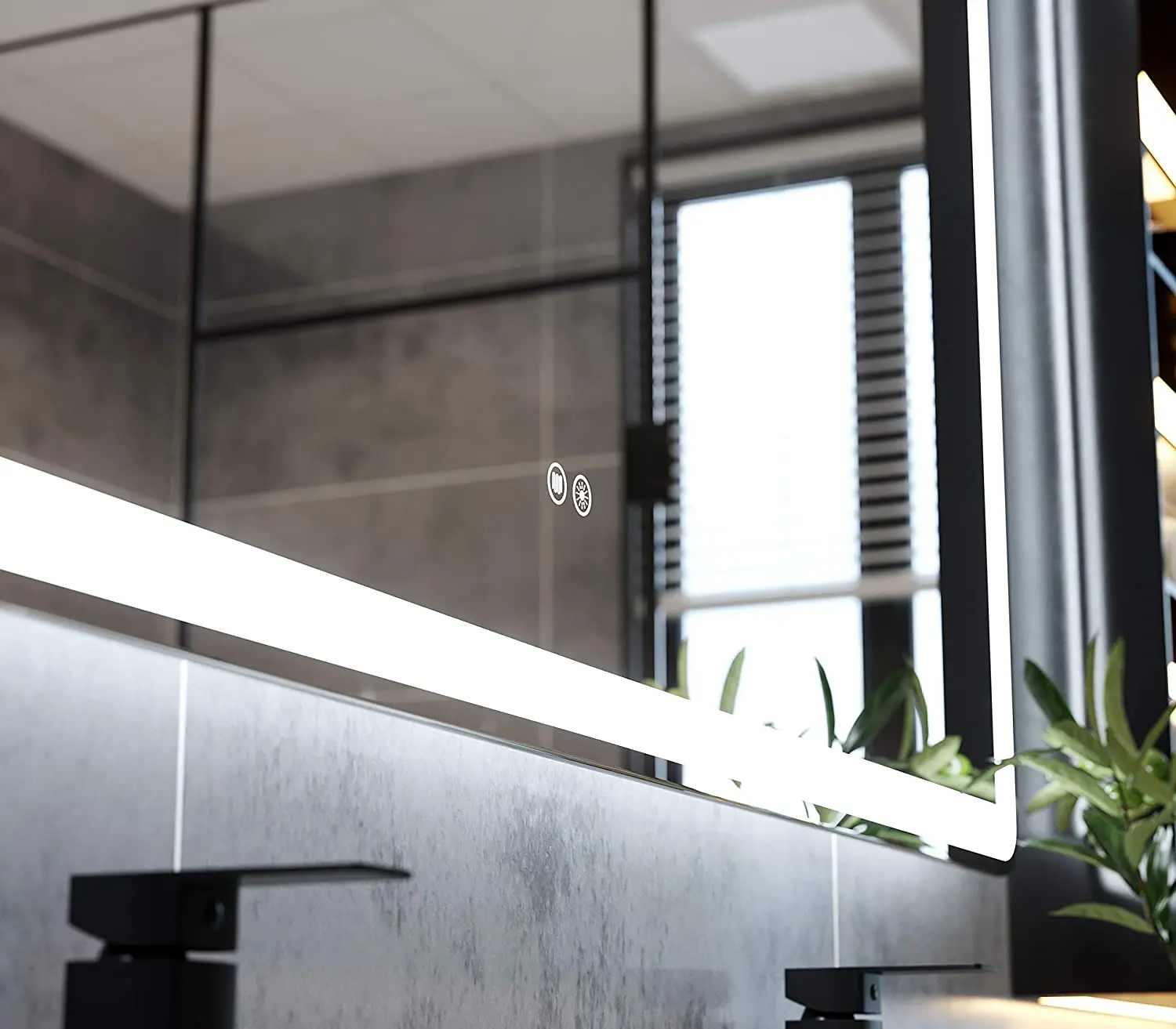 Прямоугольник косметическое зеркало для ванной со светодиодной подсветкой настенный умная розетка с подсветкой зеркало для ванной со светодиодной подсветкой Отображение времени