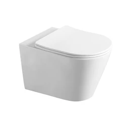 Space-saving design P-trap One piece Wash down Wall hung toilet with rimless