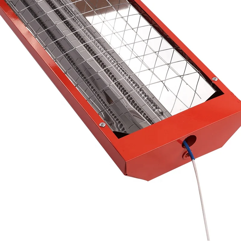 1KW  220V  600MM quartz tube carbon fiber heating lamp heating lamps with Aluminum reflective fixture